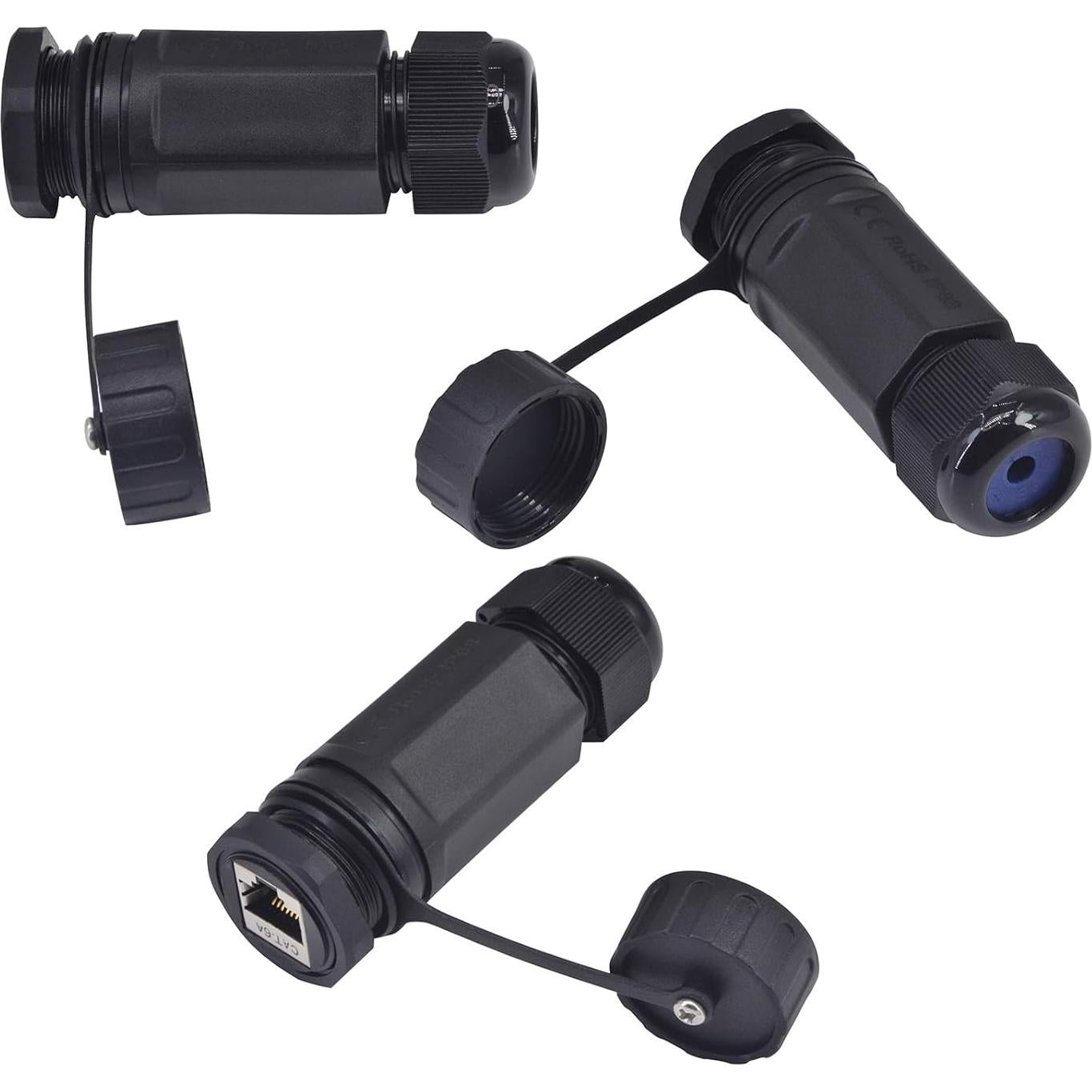 Conector RJ45 CAT6A a Prueba de Agua ANMBEST 2PCS IP68