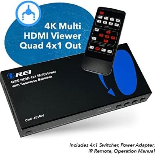 Conmutador HDMI 4 en 1 OREI UHD-401MV 4K @ 60Hz