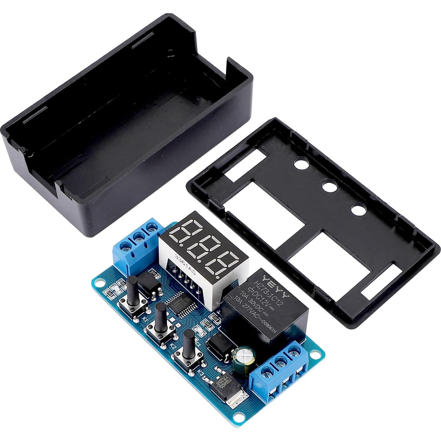 Relé Temporizador 12V DROK con Pantalla LED 4 Modos