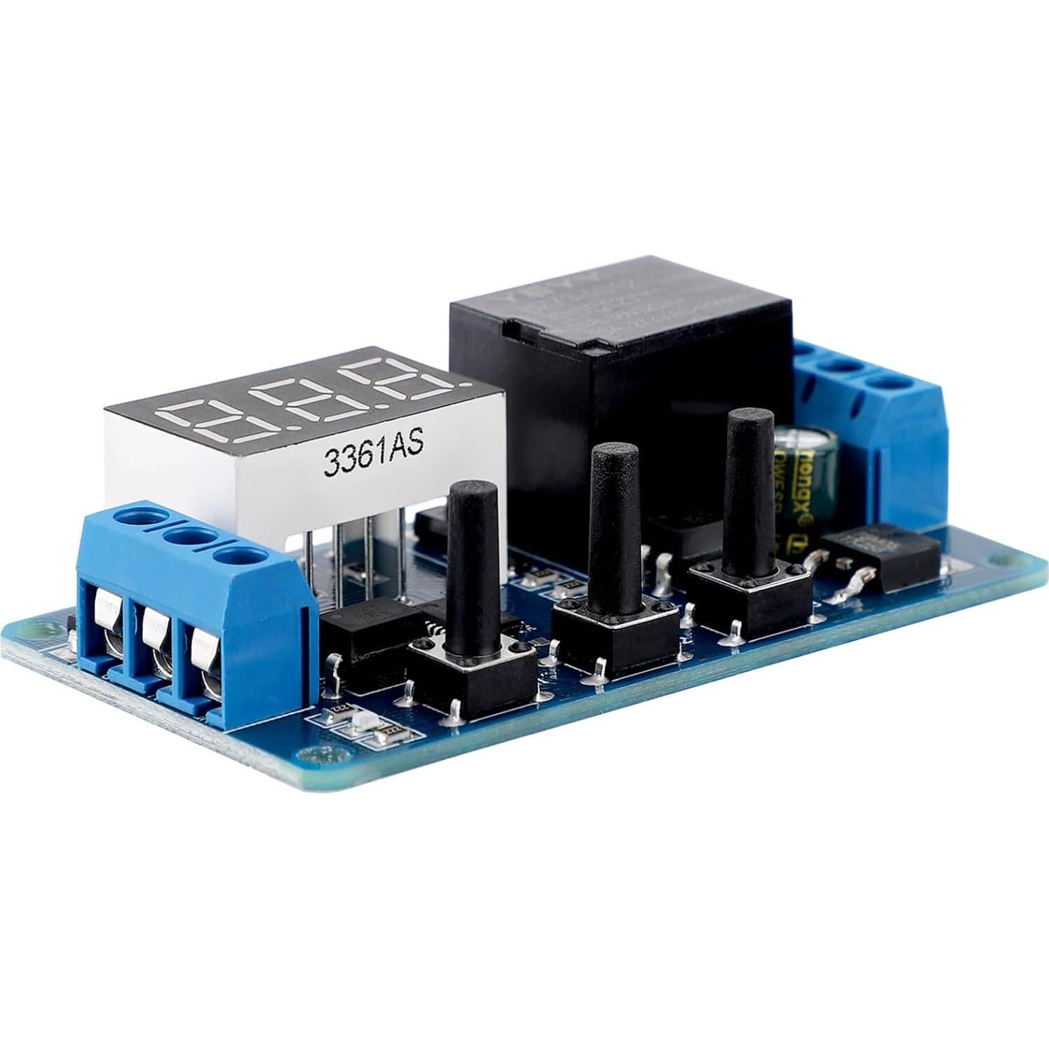 Relé Temporizador 12V DROK con Pantalla LED 4 Modos