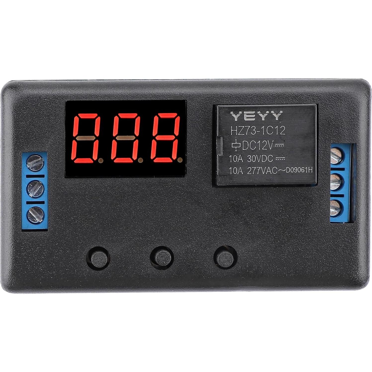 Relé Temporizador 12V DROK con Pantalla LED 4 Modos