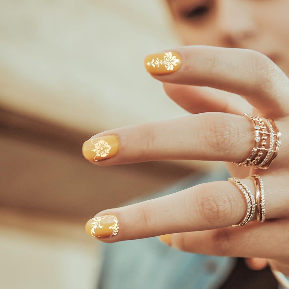 Plantillas de Estampado de Uñas Beinkmake 3 Pcs Encaje Barroco