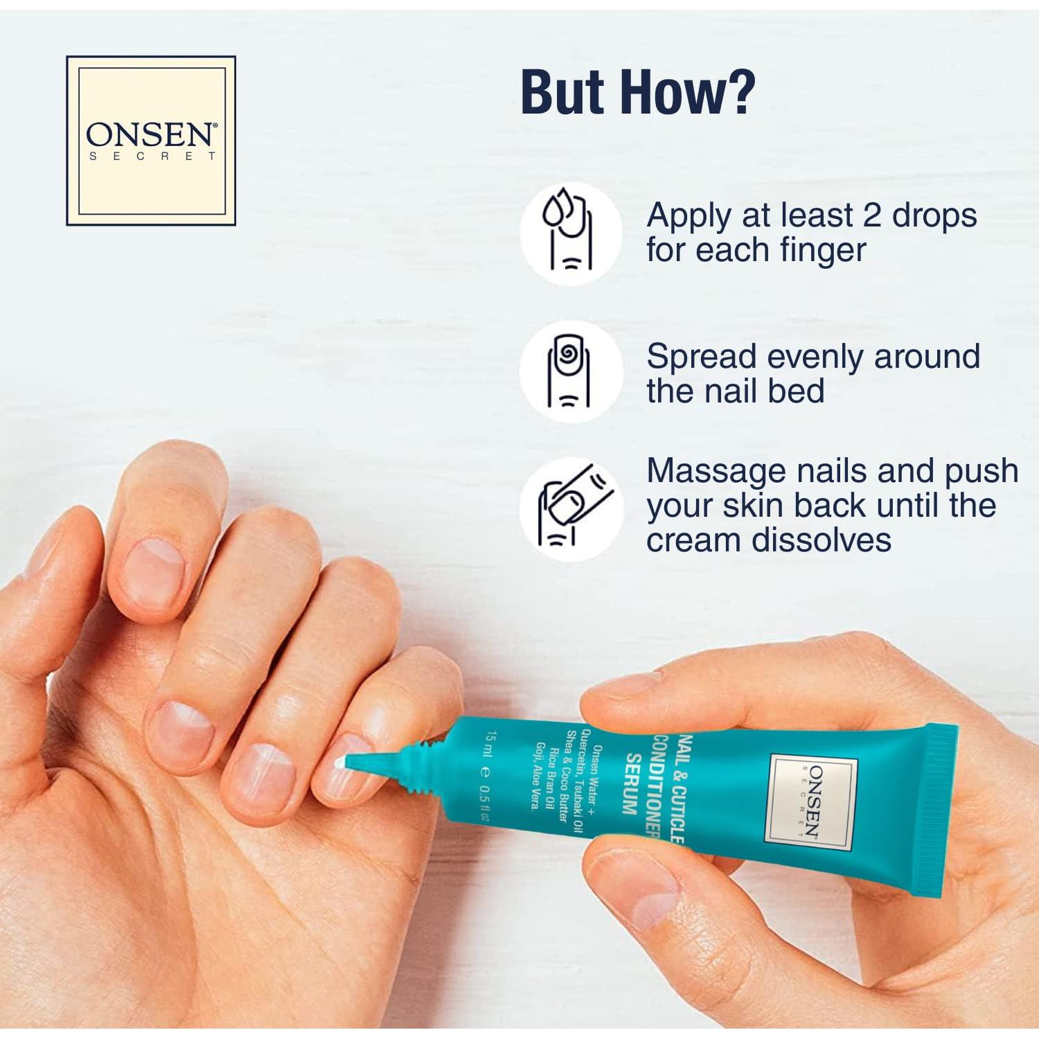 Dúo de Cuidado de Uñas Onsen Secret - Aceite y Crema 25.4ml