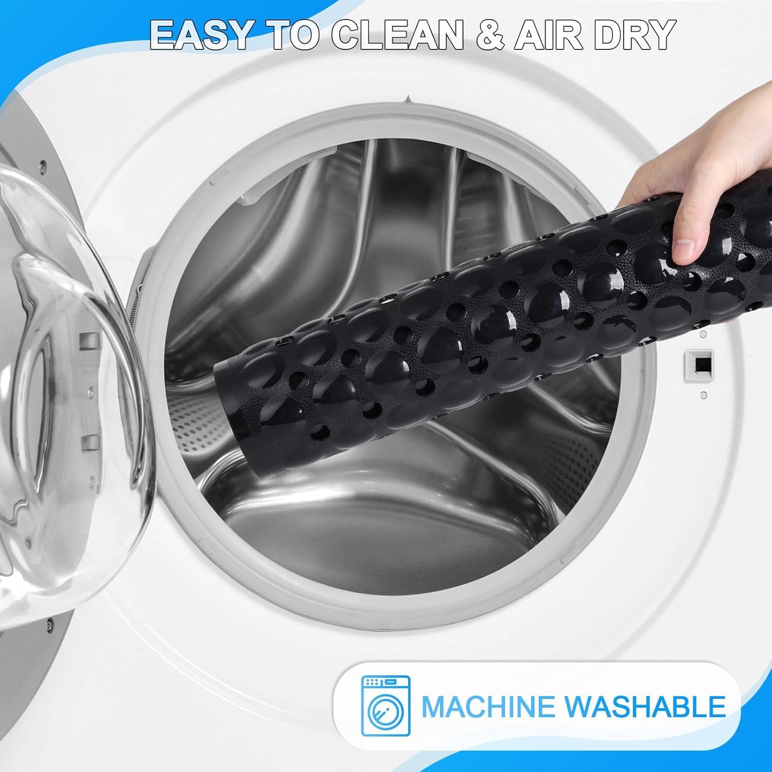 Alfombrilla de Baño Antideslizante Linoows 101.6x40.6 cm Negra