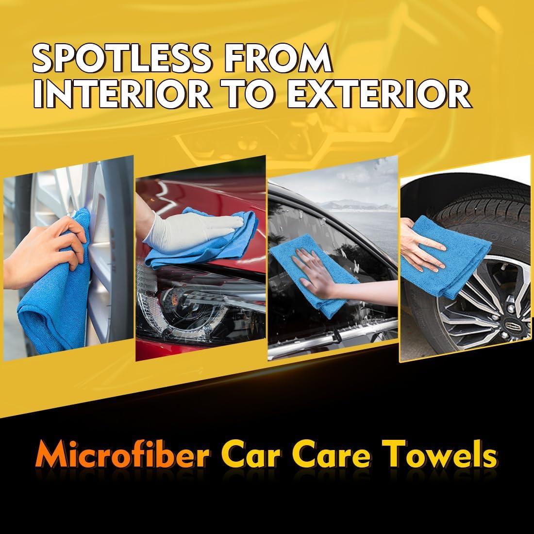 Toallas de Microfibra HOMEXCEL 100 Unidades 29.2x29.2cm Azul