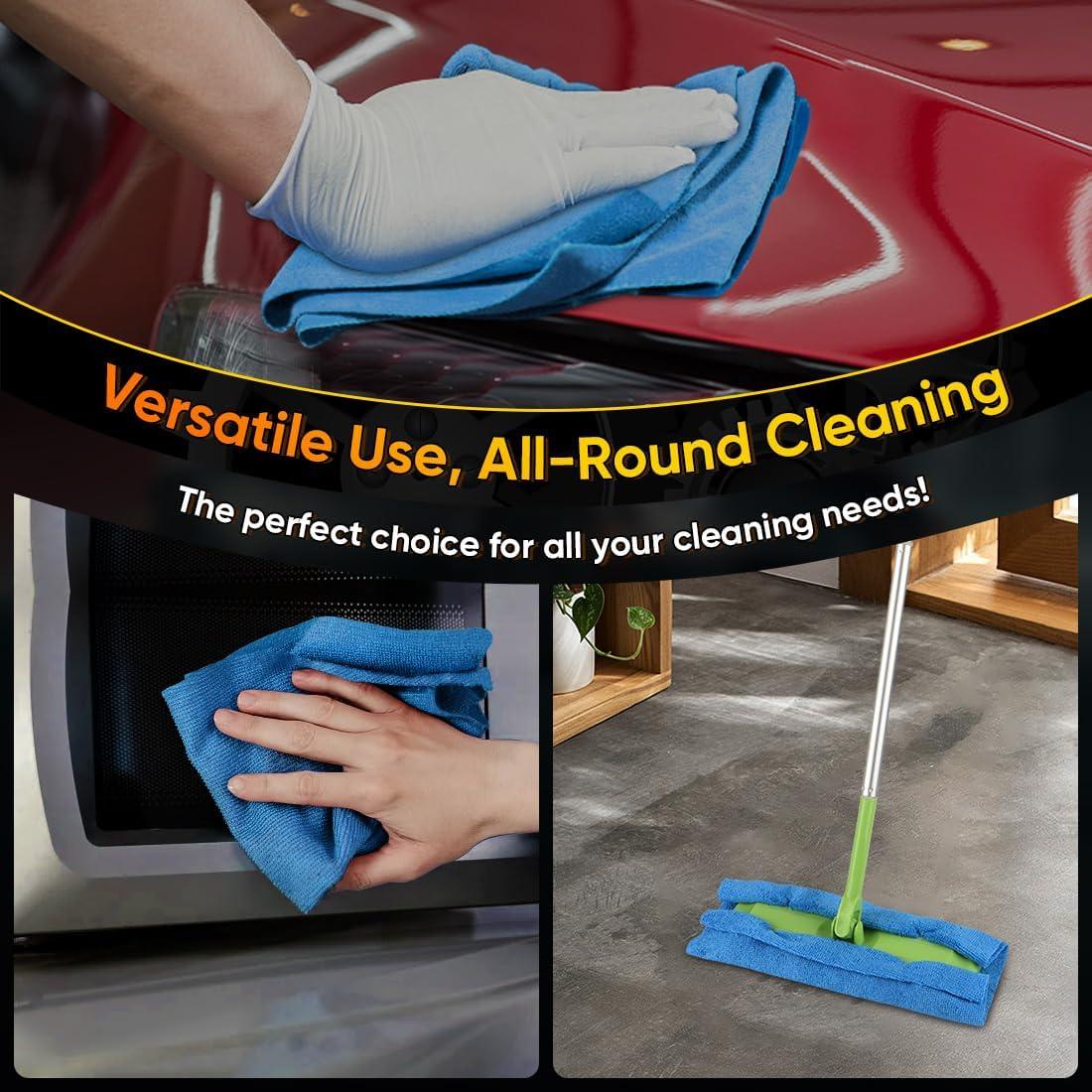 Toallas de Microfibra HOMEXCEL 100 Unidades 29.2x29.2cm Azul