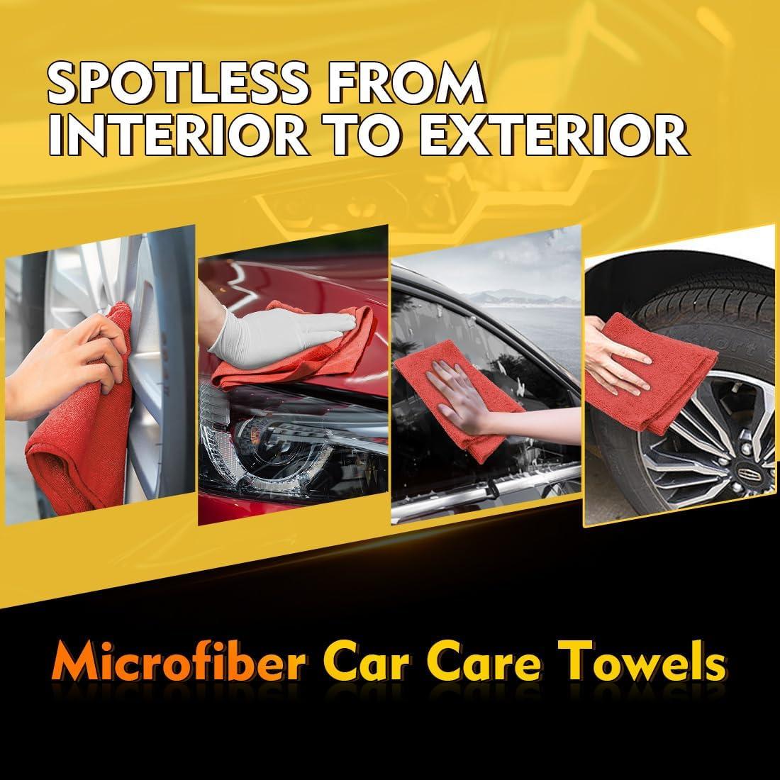 Toallas de Microfibra HOMEXCEL Rojas 100 Unidades 29.2x29.2cm