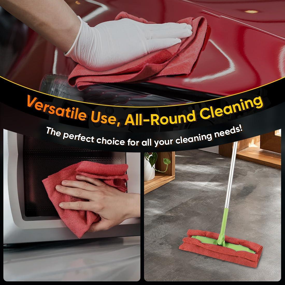 Toallas de Microfibra HOMEXCEL Rojas 100 Unidades 29.2x29.2cm