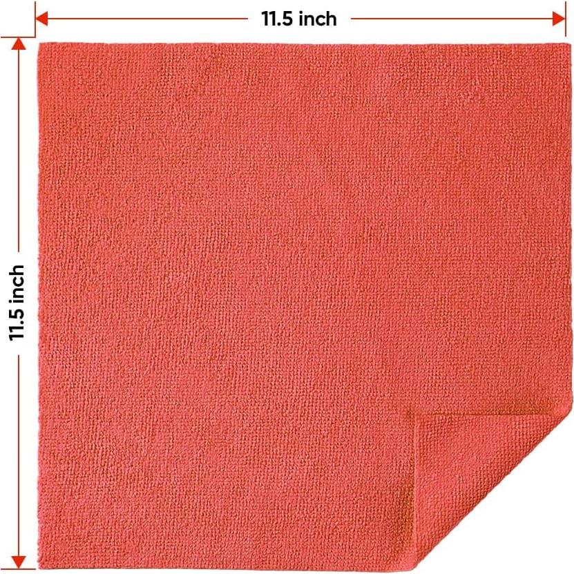 Toallas de Microfibra HOMEXCEL Rojas 100 Unidades 29.2x29.2cm