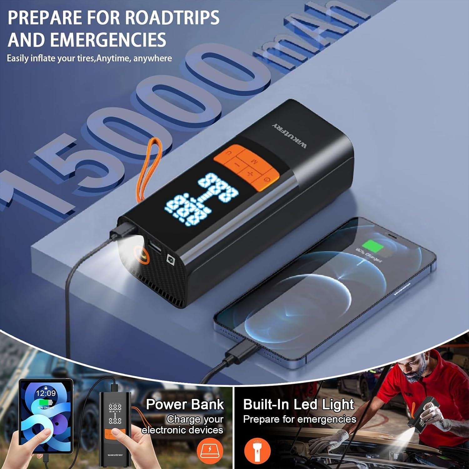 Compresor de Aire Portátil Wikutfry MU-002 15000mAh 150PSI