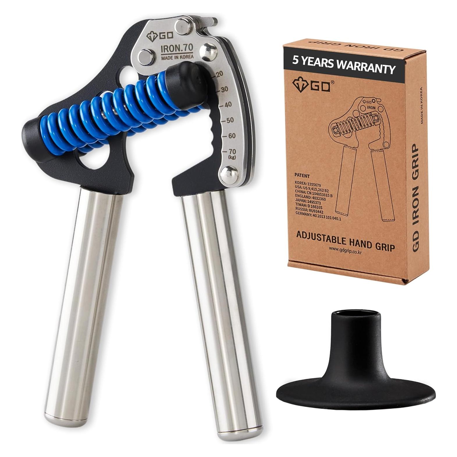 Fortalecedor de Fuerza de Mano GD Iron Grip Ajustable 20-70 kg