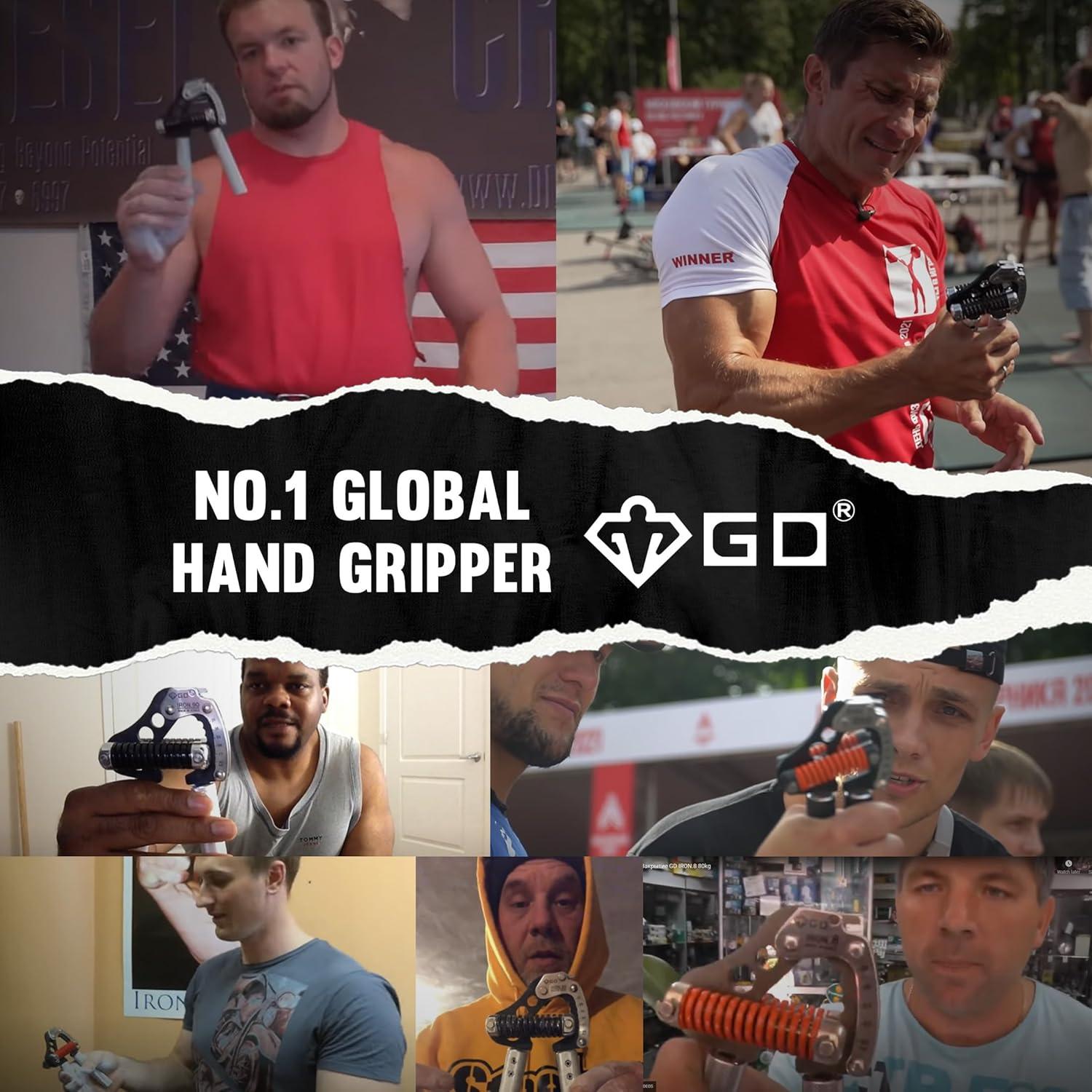 Fortalecedor de Fuerza de Mano GD Iron Grip Ajustable 20-70 kg