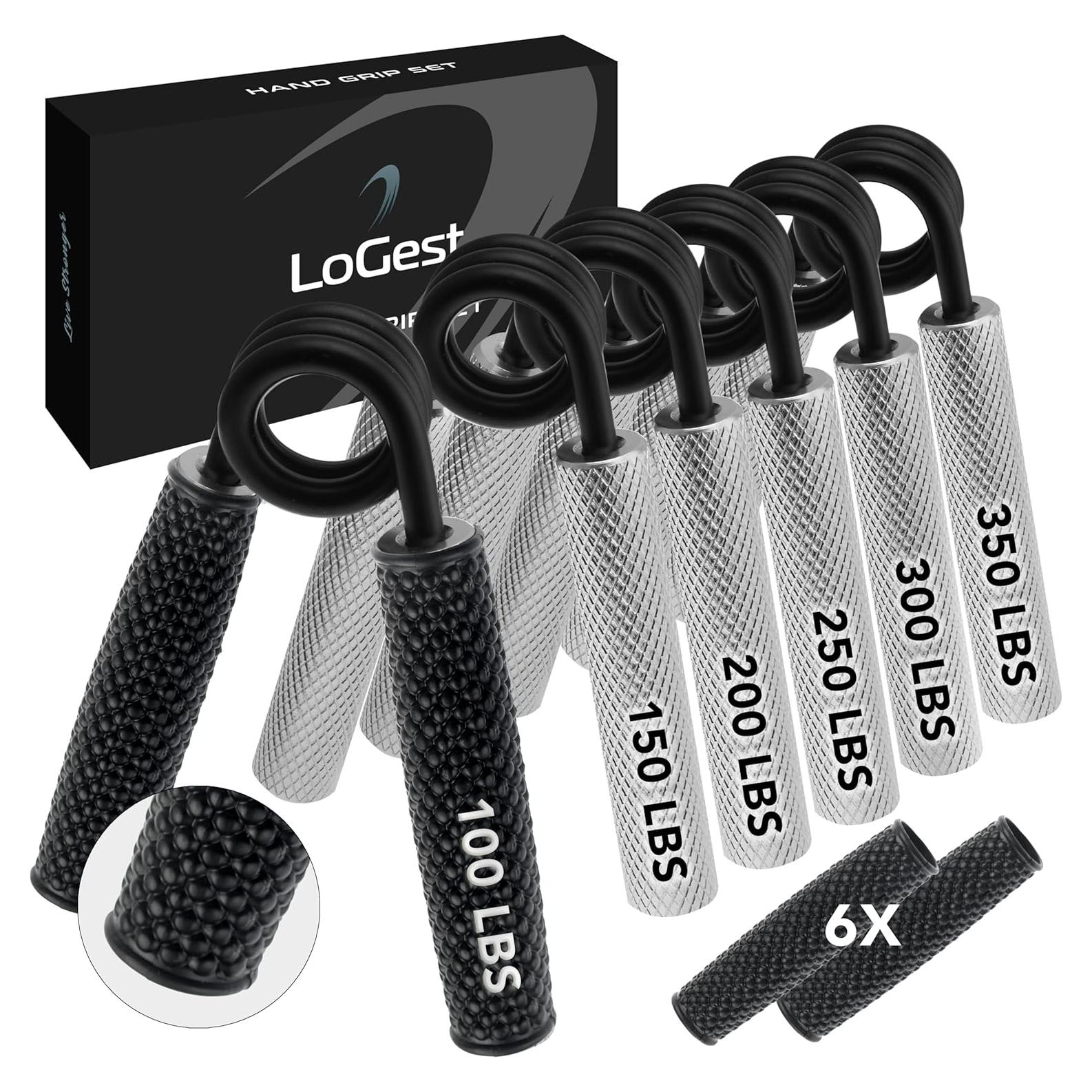 Conjunto de Agarre de Mano Logest 100-350LB 6 Paquetes Antideslizante