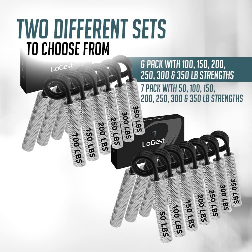 Conjunto de Agarre de Mano Logest 100-350LB 6 Paquetes Antideslizante