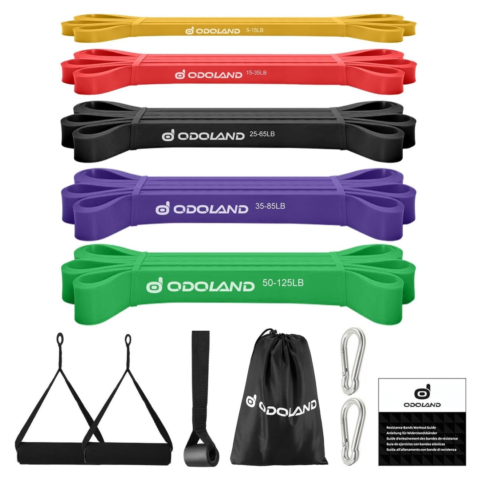 Conjunto de 5 Bandas de Resistencia Odoland para Ejercicio