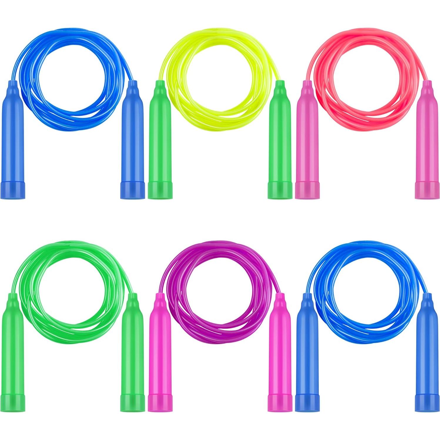 Cuerdas para Saltar Niños Elcoho 6 Paquete Ajustables PVC 2.24m