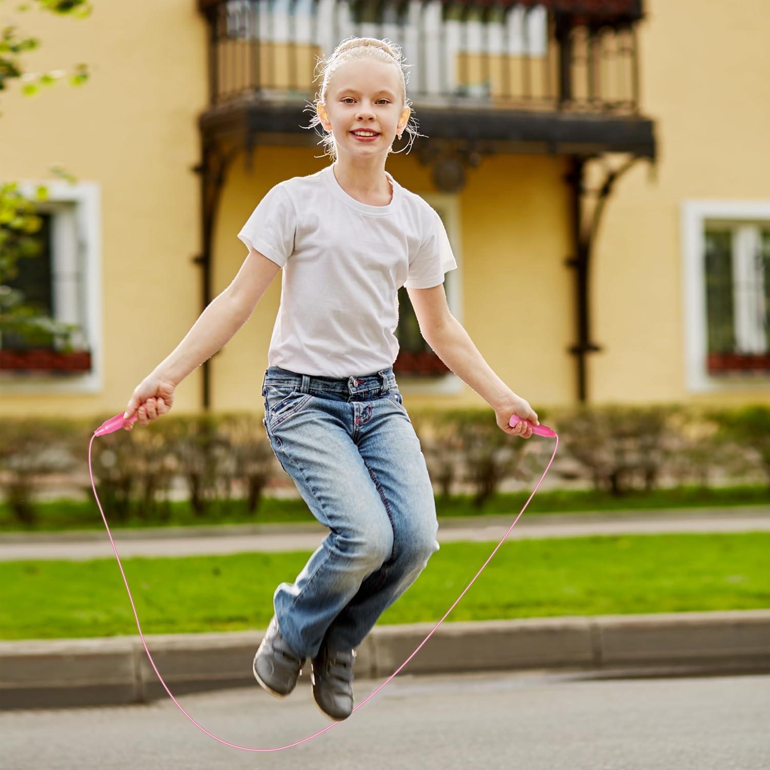 Cuerdas para Saltar Niños Elcoho 6 Paquete Ajustables PVC 2.24m