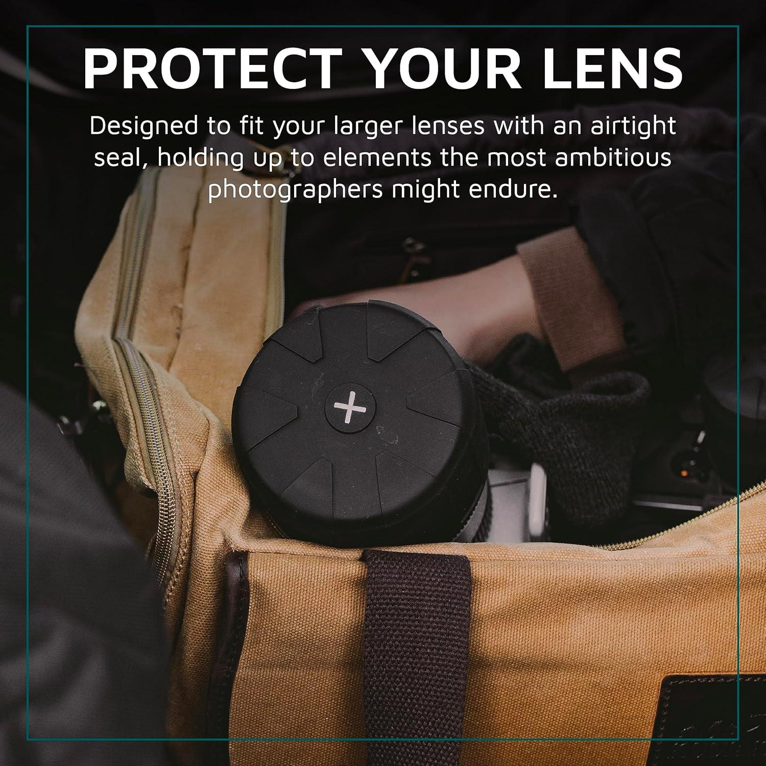 KUVRD Tapa de Lente Universal 2.0 - Paquete de 2, Protección Lentes DSLR