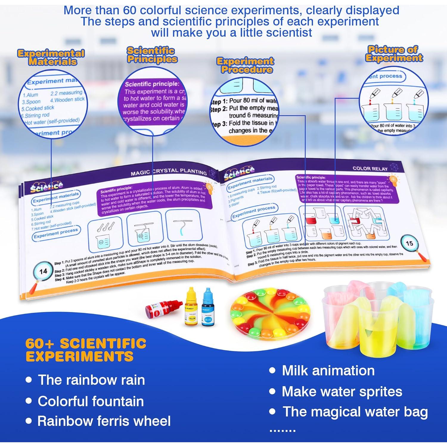 Kit de Ciencia Kuovei con 80 Experimentos para Niños 6-9 Años