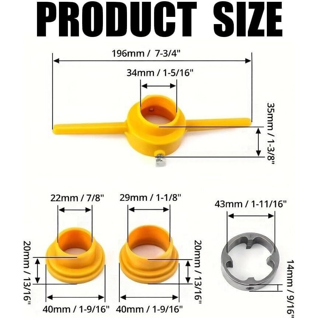 Juego de 6 Piezas para Hacer Roscas de PVC NADUSEP