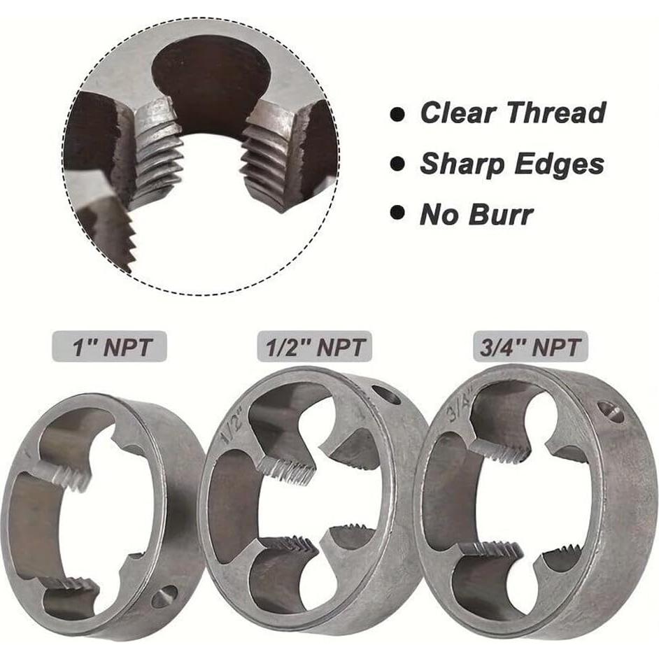 Juego de 6 Piezas para Hacer Roscas de PVC NADUSEP