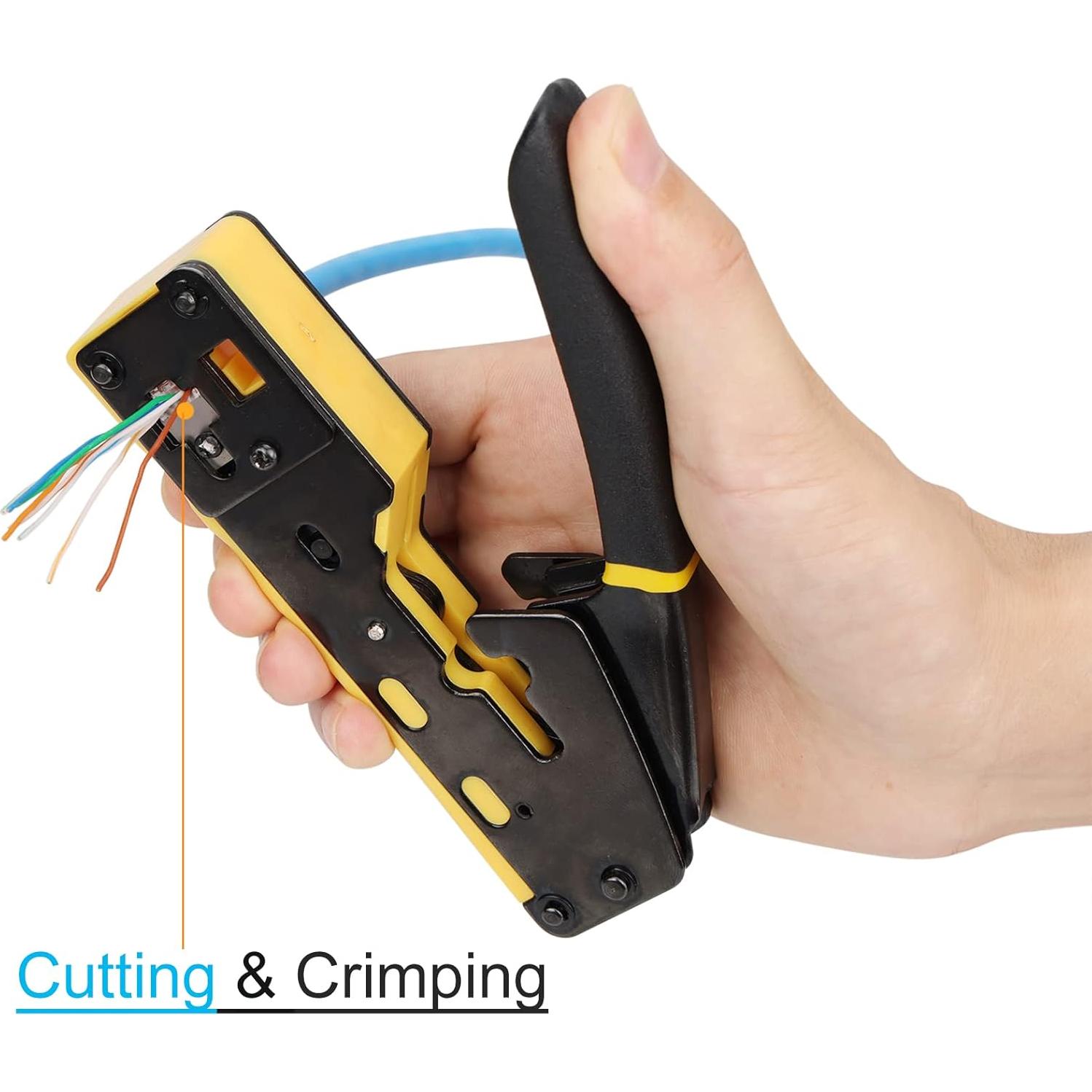 Kit de Crimpado RJ45 Solsop 16 con Probador de Cable