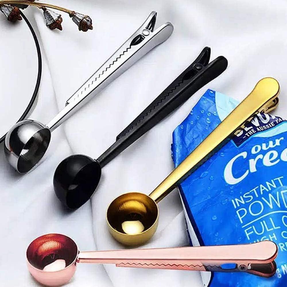 Juego de 5 Cucharas Medidoras de Café con Clip MIUVA - Acero Inoxidable