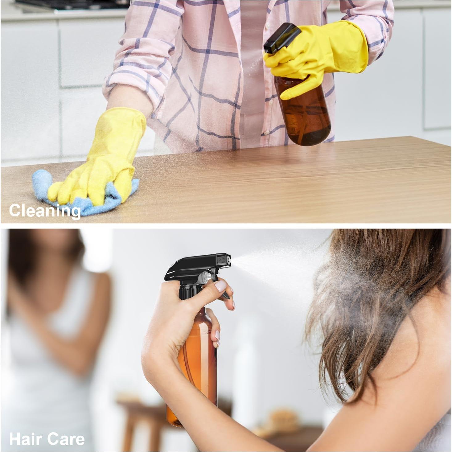 Botellas de Spray Bealee 500 ml 2-Pack Ámbar a Prueba de Fugas