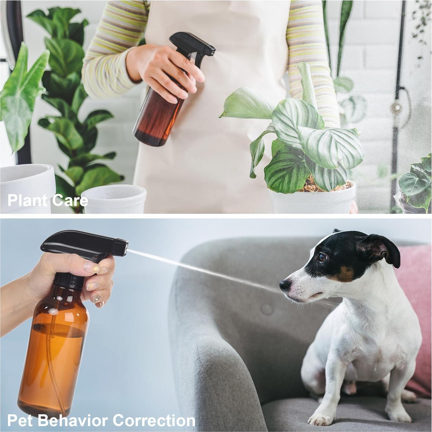 Botellas de Spray Bealee 500 ml 2-Pack Ámbar a Prueba de Fugas