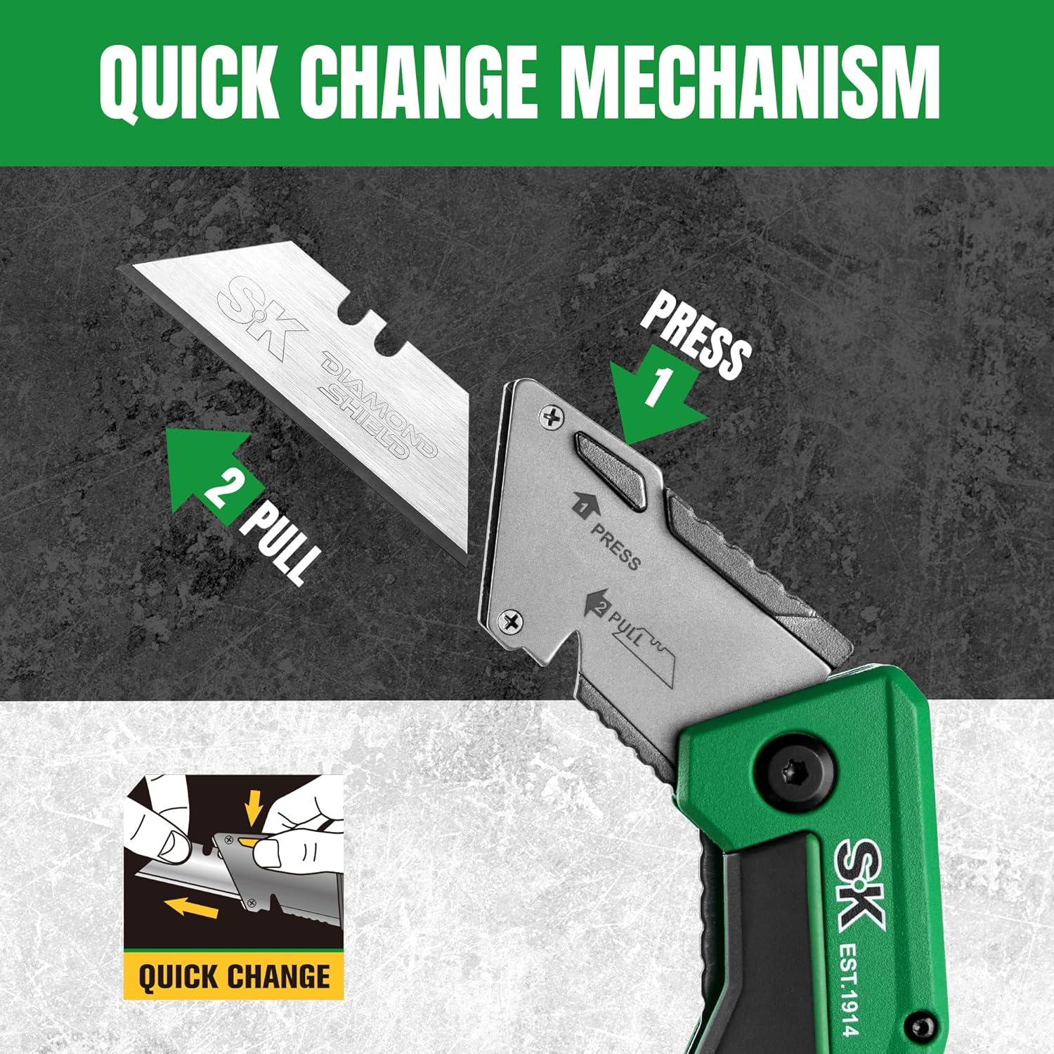 Cuchillo Utility Plegable SK con Cortador de Alambre 18mm