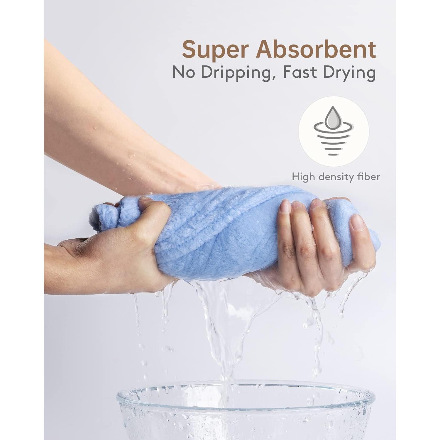 Toalla para el Cabello YFONG Microfibra 3 Piezas Secado Rápido