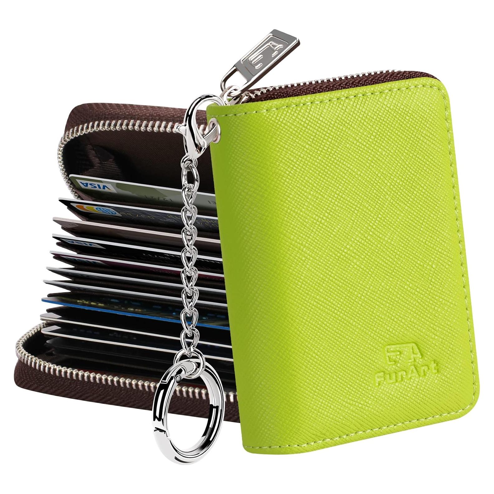 Cartera Compacta FurArt para Mujeres con Bloqueo RFID Verde