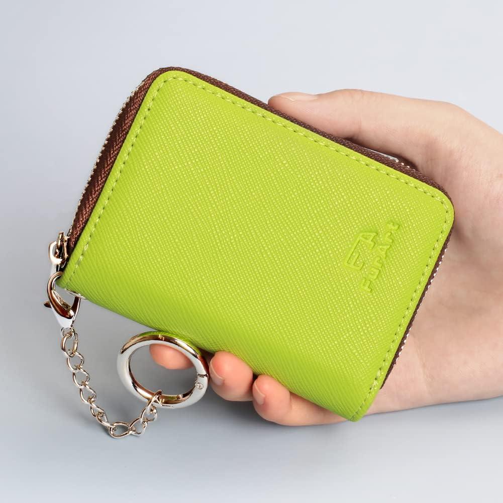 Cartera Compacta FurArt para Mujeres con Bloqueo RFID Verde
