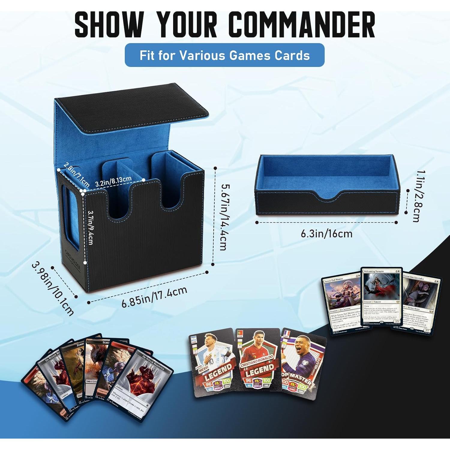 Caja de Deck TiMOVO para Cartas MTG Commander - Almacenamiento 400+ Cartas