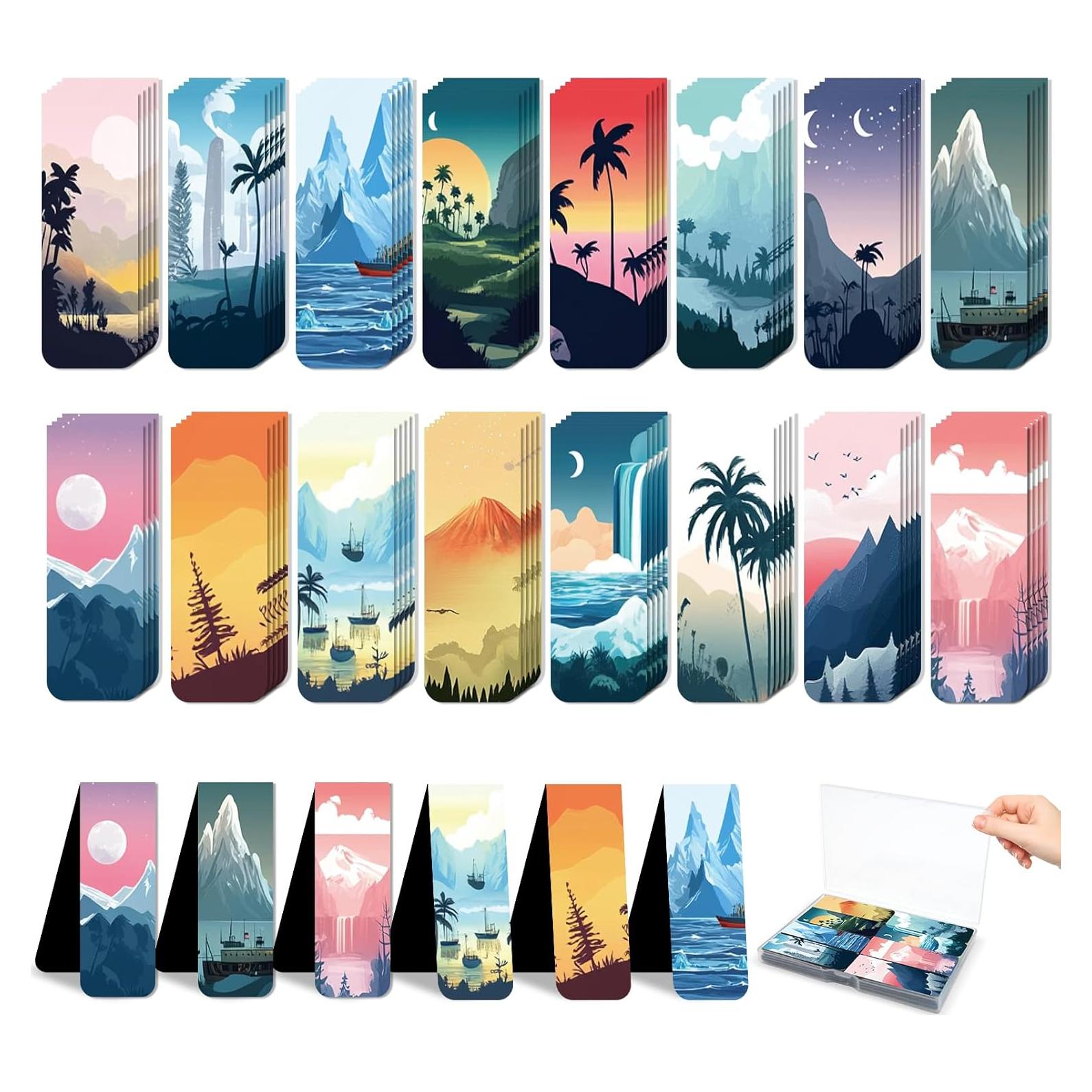 48 Marcadores de Página Magnéticos LUAVIARU - Palmeras de Coco