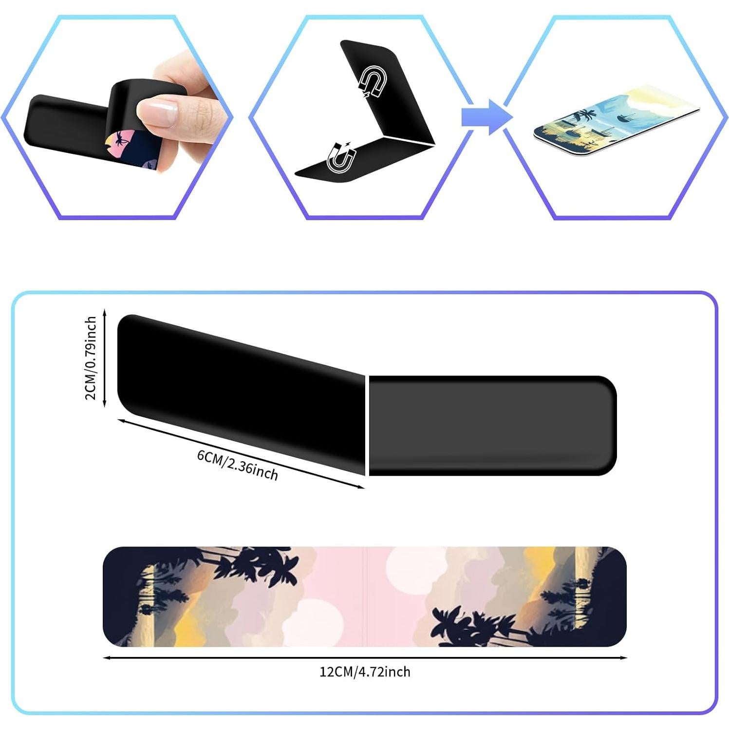 48 Marcadores de Página Magnéticos LUAVIARU - Palmeras de Coco