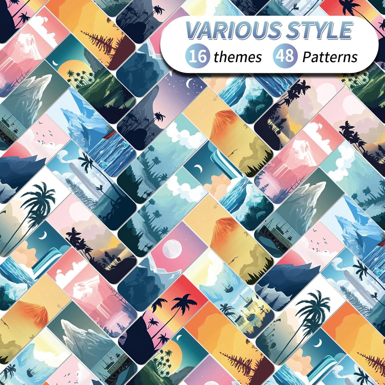 48 Marcadores de Página Magnéticos LUAVIARU - Palmeras de Coco