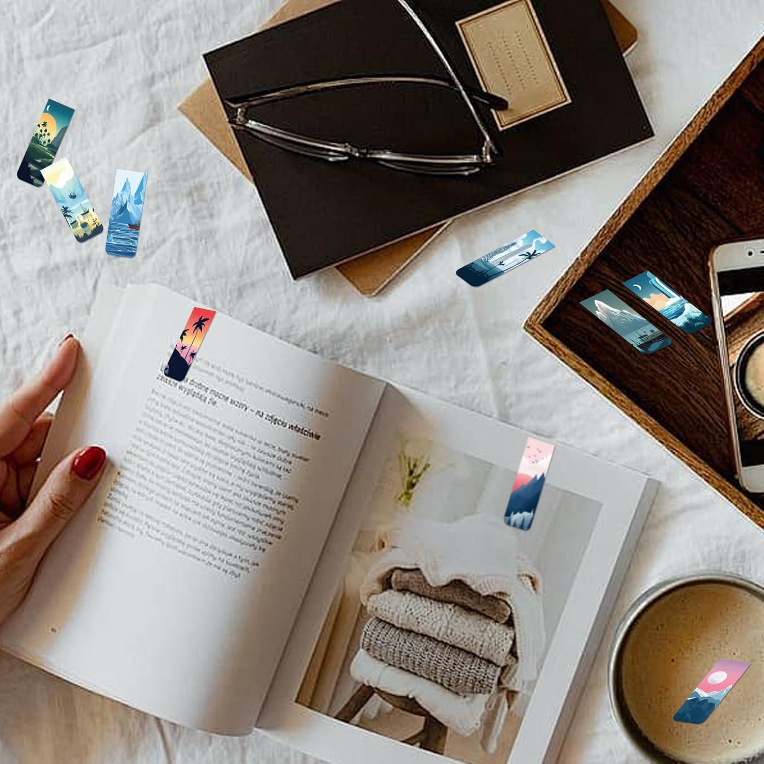 48 Marcadores de Página Magnéticos LUAVIARU - Palmeras de Coco