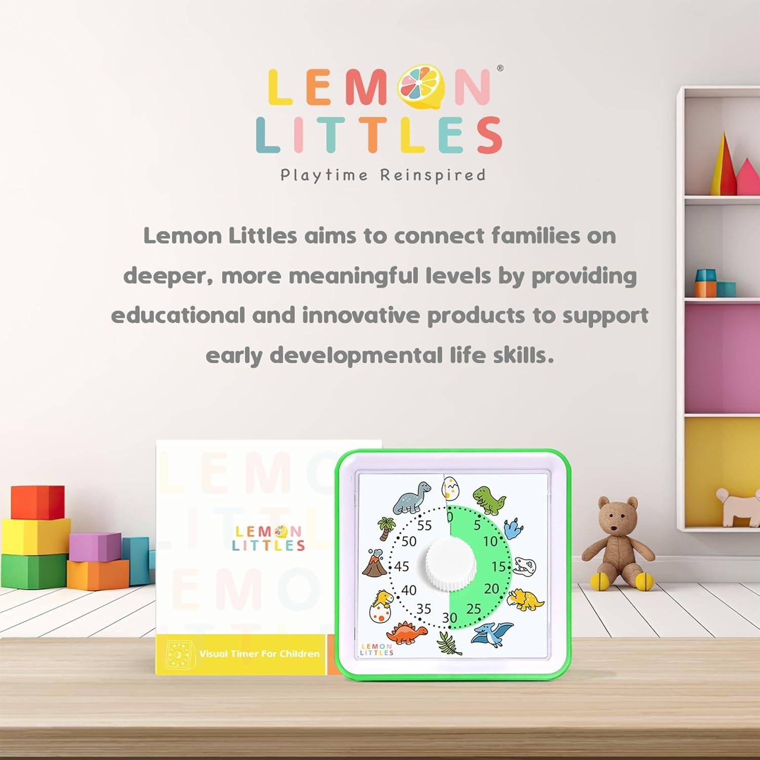 Temporizador Visual para Niños Lemon Littles Dinosaurio 60 Minutos
