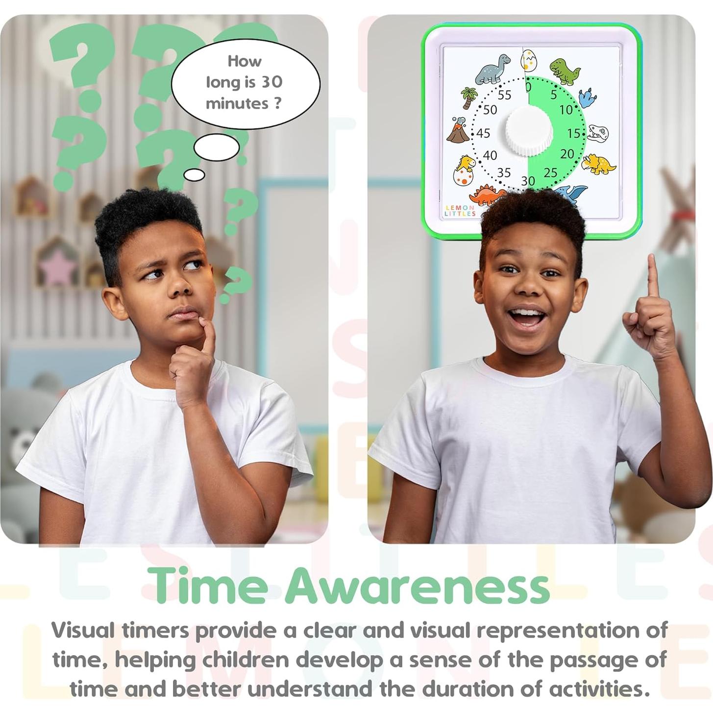 Temporizador Visual para Niños Lemon Littles Dinosaurio 60 Minutos