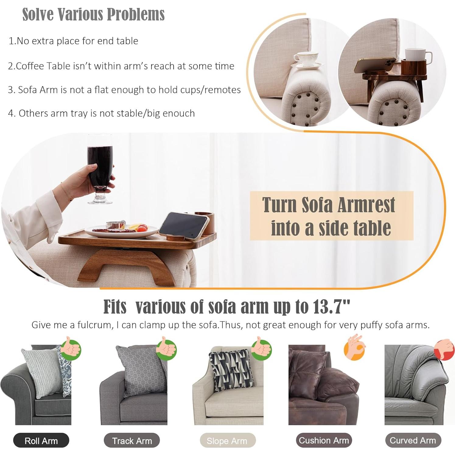 Soporte para Tazas y Dispositivos Nnewvante 3 en 1 Acacia