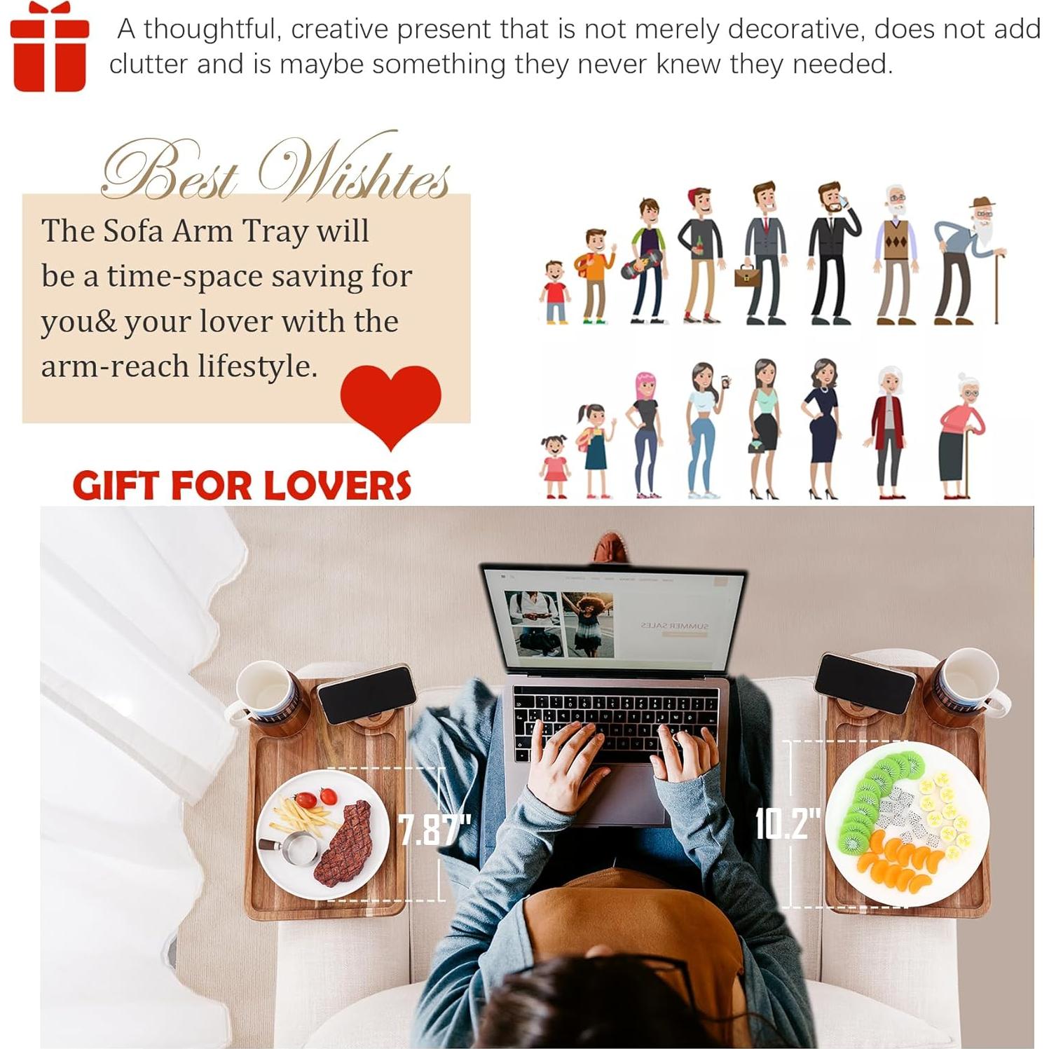 Soporte para Tazas y Dispositivos Nnewvante 3 en 1 Acacia