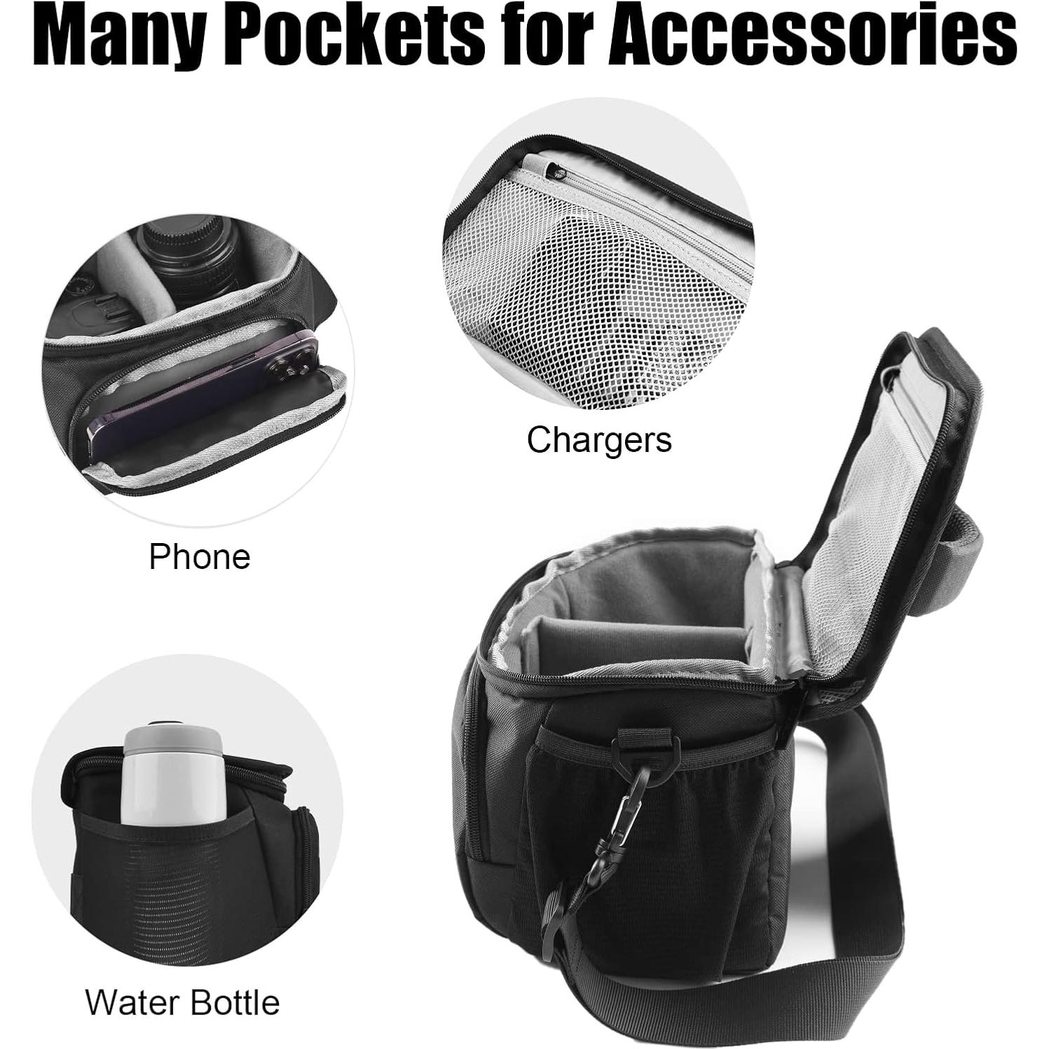 Bolsa de cámara cruzada Cwatcun impermeable para DSLR y SLR