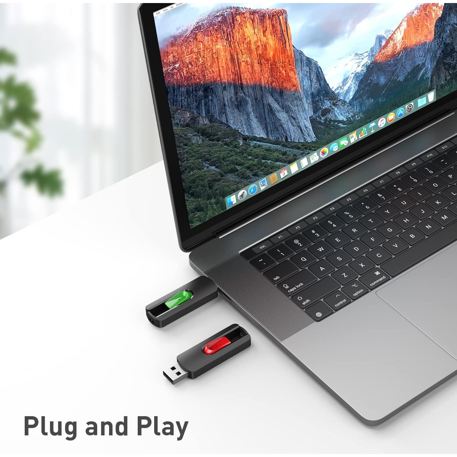 Paquete de 10 Unidades Flash USB 32GB Aiibe 2.0 Multicolor