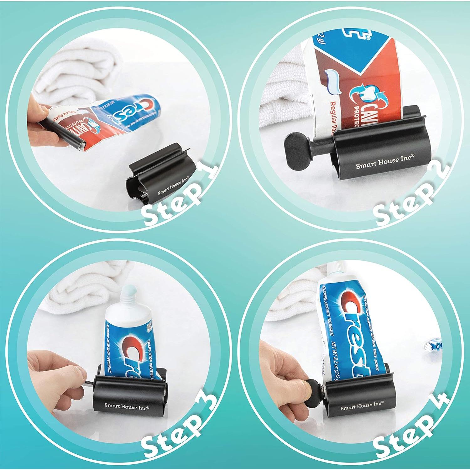 Rodillo Exprimidor de Pasta Dental Smart House Acero Inoxidable