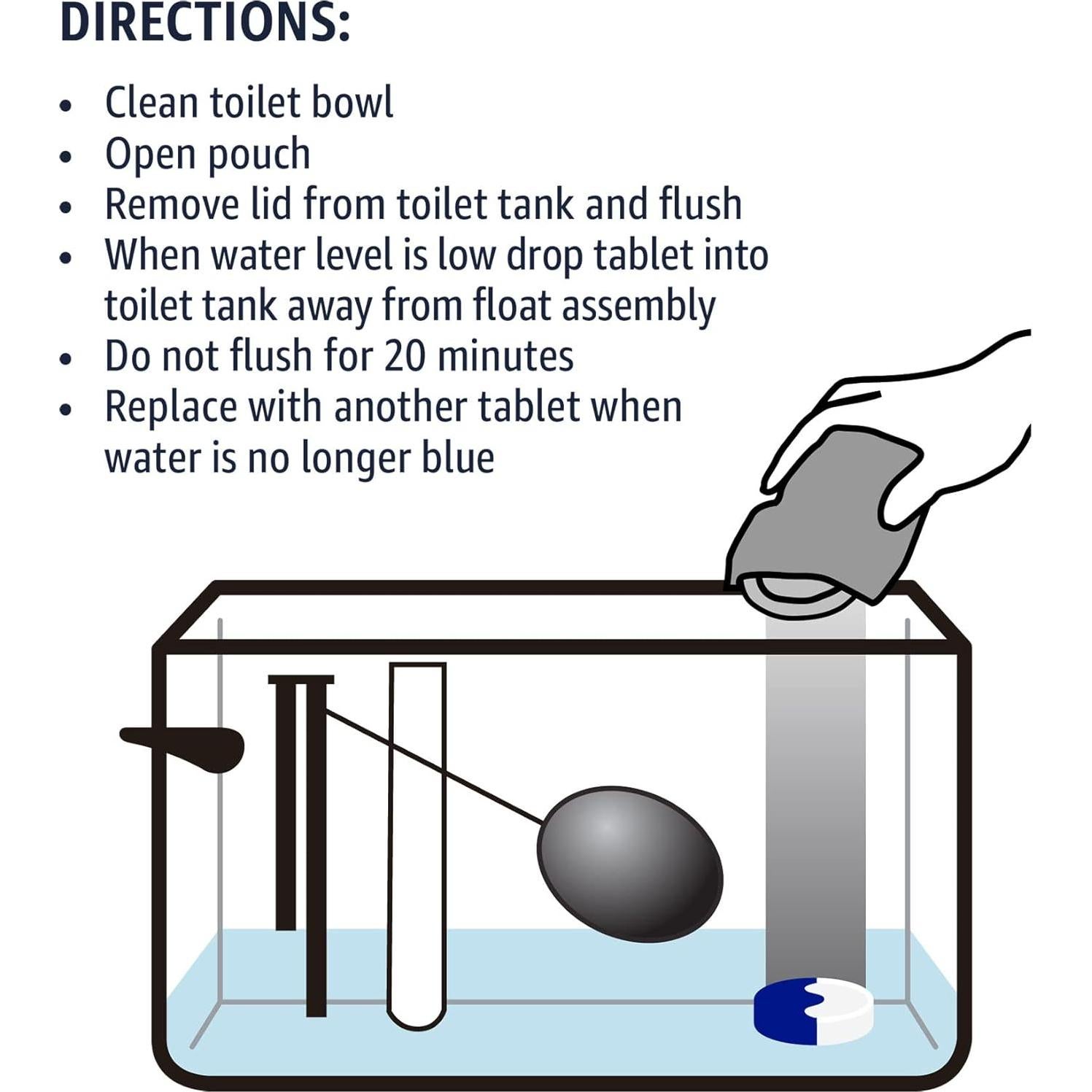 Tabletas Limpiadoras de Inodoro Amazon Basics 5 Unidades 40g