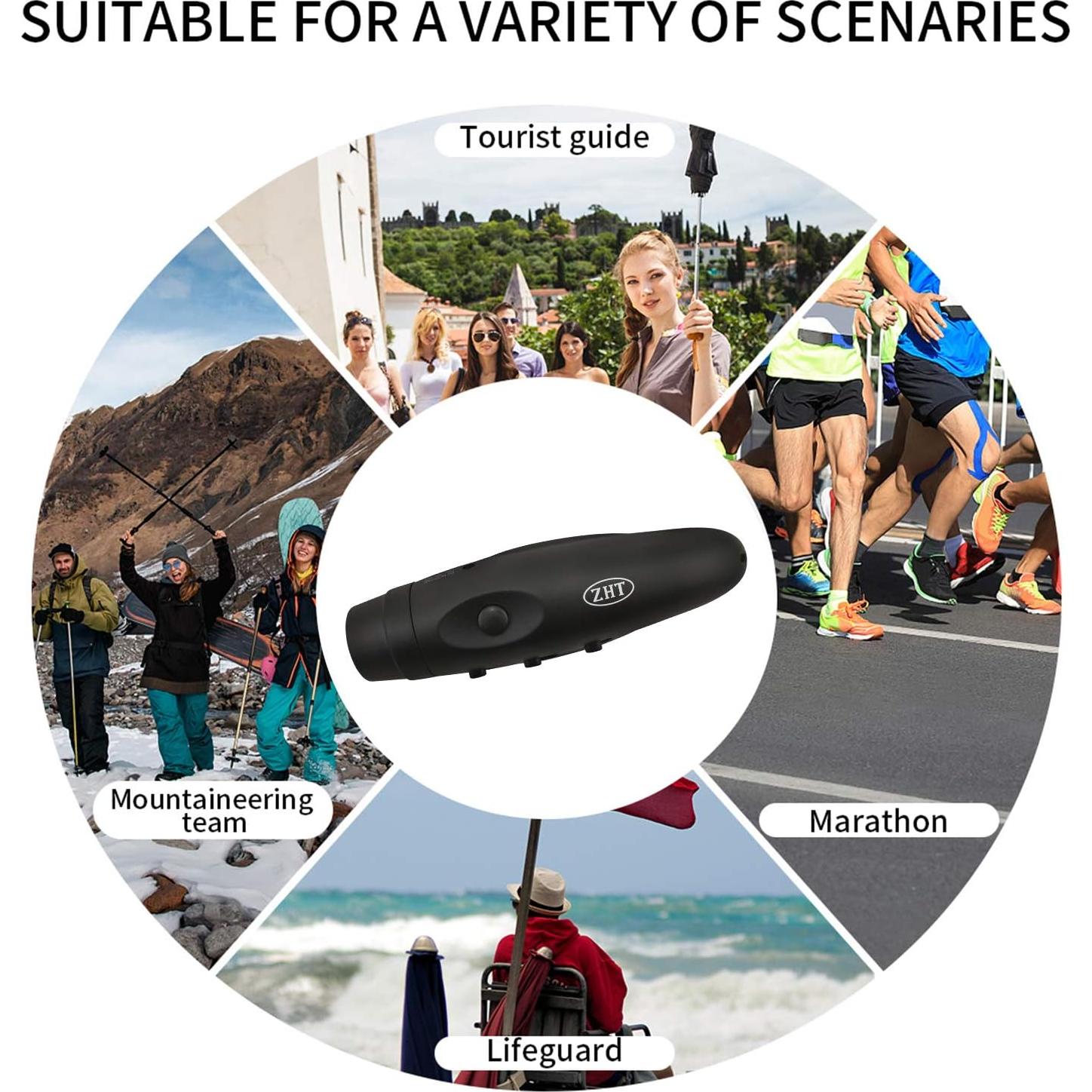 Silbato Electrónico ZHT USB para Árbitros y Emergencias 120dB