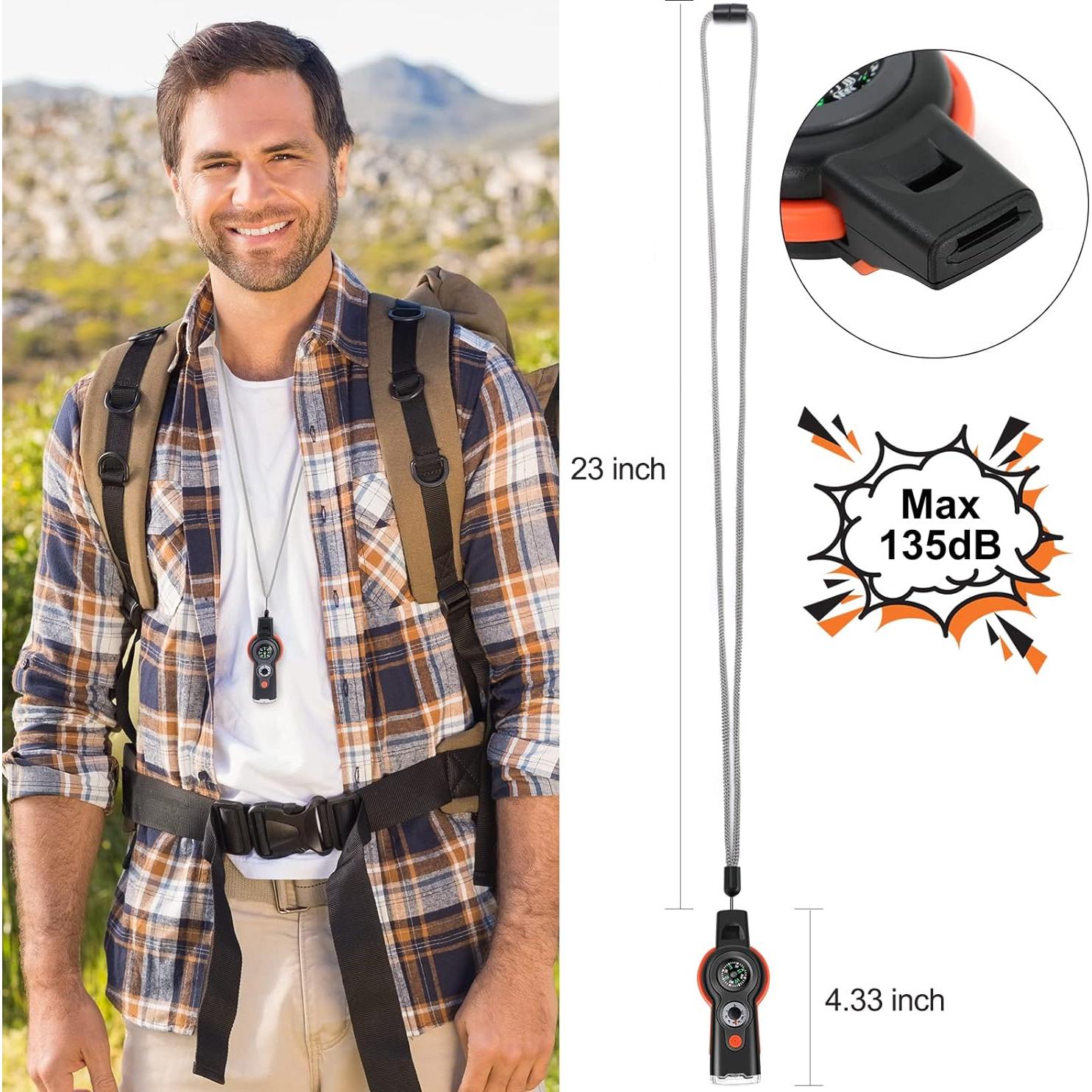 Silbato de Supervivencia 7-en-1 YL Mainland con Cordón