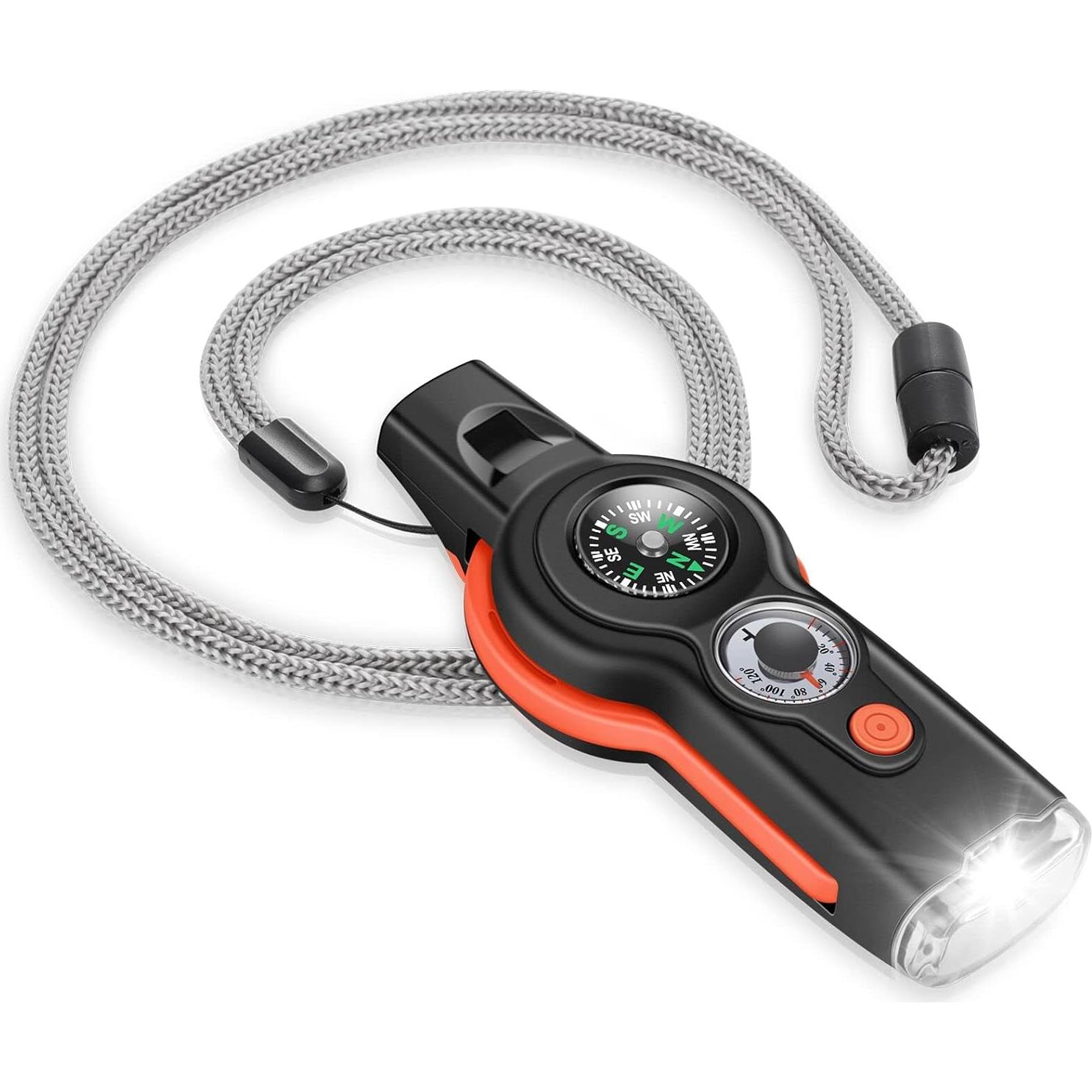 Silbato de Supervivencia 7-en-1 YL Mainland con Cordón