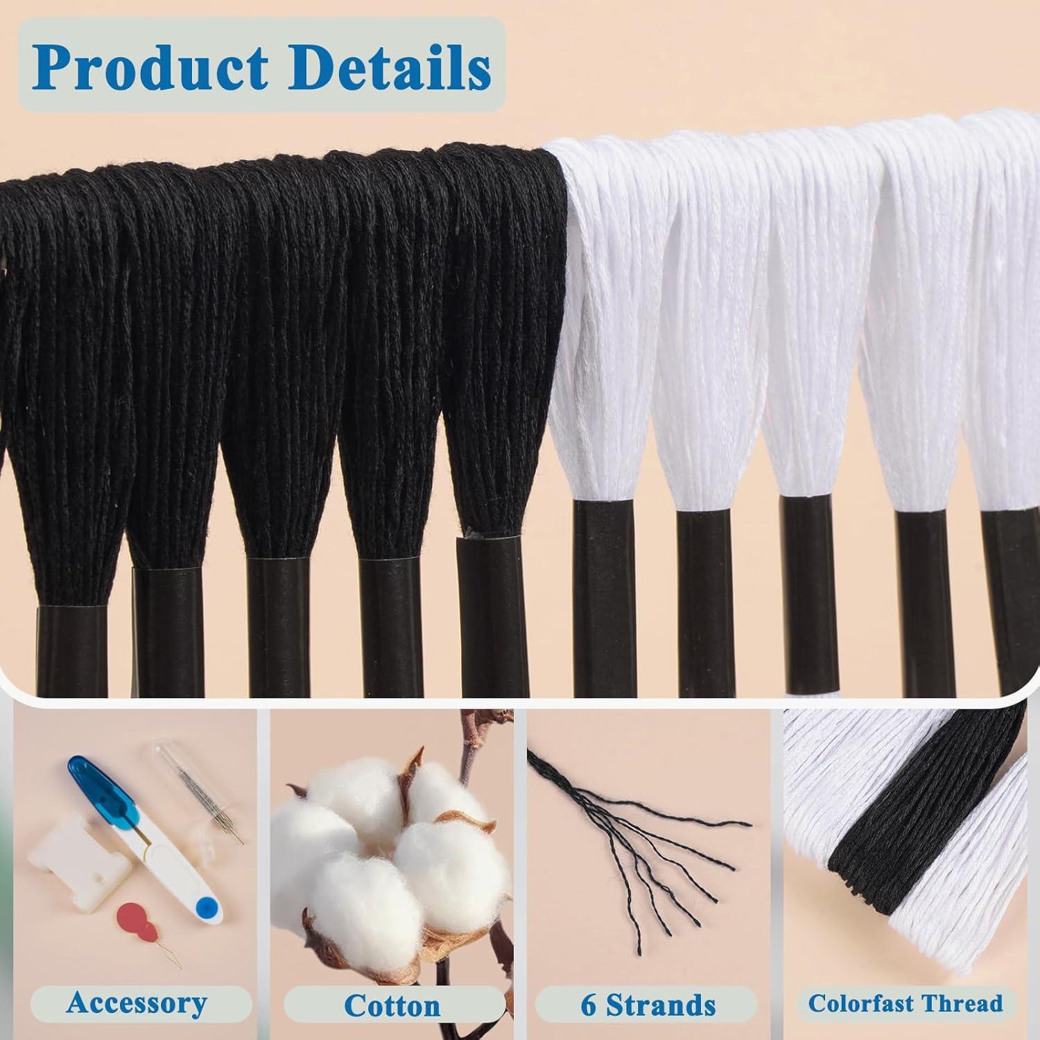 Hilo para Pulseras de Amistad Amrules 24 Madejas Algodón 875.3 cm